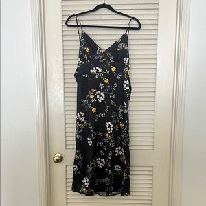 Floral Black Dress